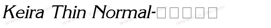 Keira Thin Normal字体转换
